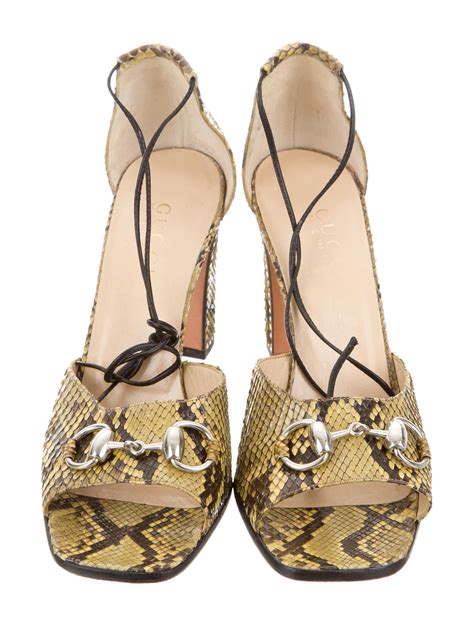 sandals gucci women's shoes|Gucci snakeskin sandals.